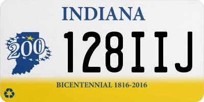 IN license plate 128IIJ