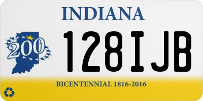 IN license plate 128IJB