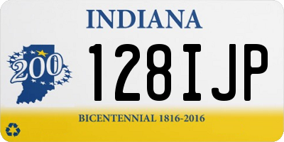 IN license plate 128IJP