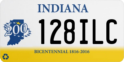 IN license plate 128ILC
