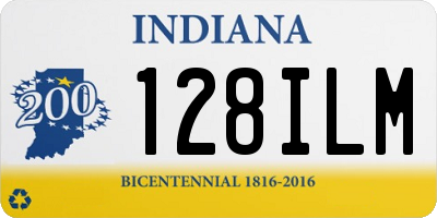 IN license plate 128ILM