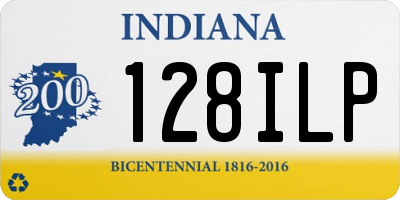 IN license plate 128ILP