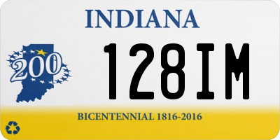 IN license plate 128IM