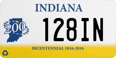 IN license plate 128IN