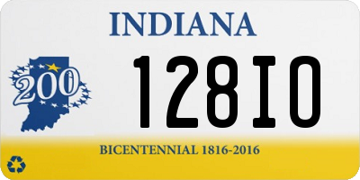 IN license plate 128IO