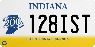 IN license plate 128IST