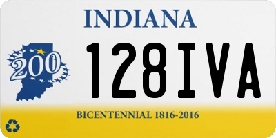 IN license plate 128IVA