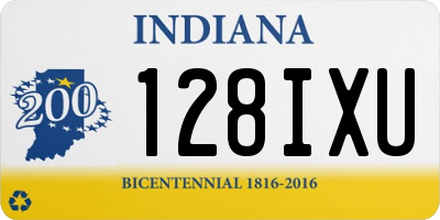 IN license plate 128IXU