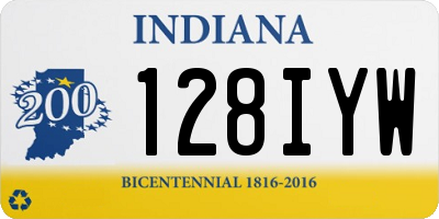 IN license plate 128IYW