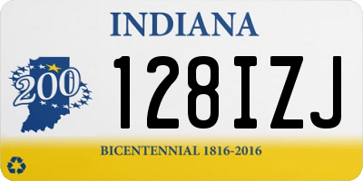 IN license plate 128IZJ