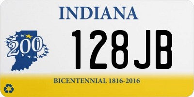 IN license plate 128JB