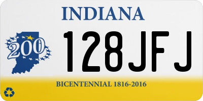 IN license plate 128JFJ