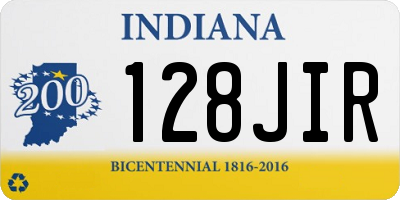 IN license plate 128JIR