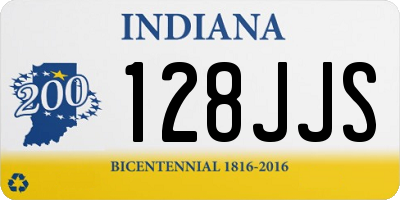 IN license plate 128JJS