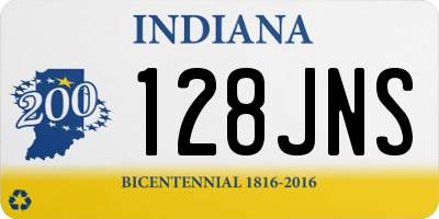 IN license plate 128JNS