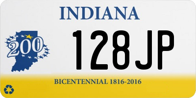 IN license plate 128JP