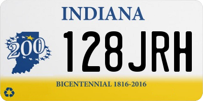 IN license plate 128JRH