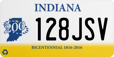 IN license plate 128JSV