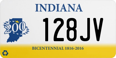 IN license plate 128JV