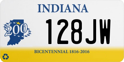 IN license plate 128JW