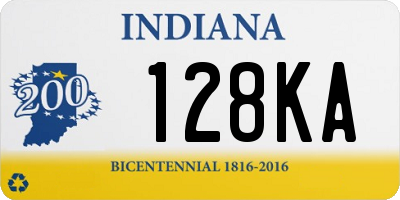 IN license plate 128KA