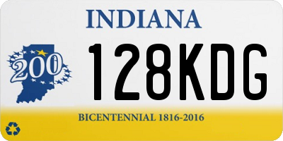 IN license plate 128KDG