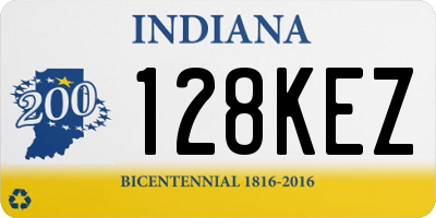 IN license plate 128KEZ
