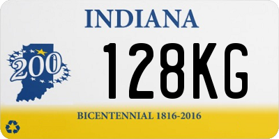 IN license plate 128KG