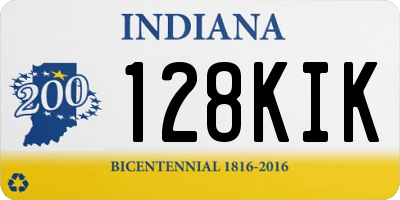 IN license plate 128KIK