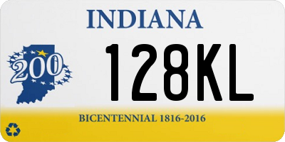 IN license plate 128KL