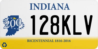IN license plate 128KLV