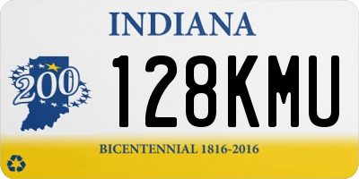 IN license plate 128KMU