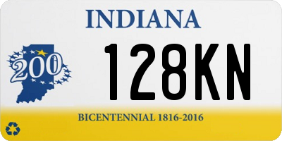 IN license plate 128KN