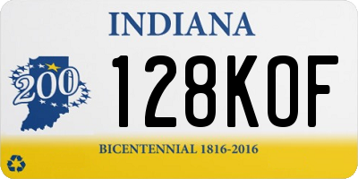IN license plate 128KOF