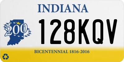 IN license plate 128KQV