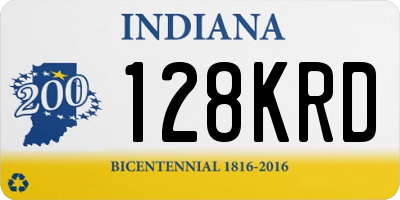 IN license plate 128KRD