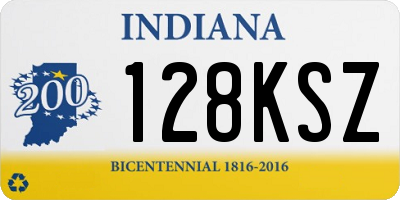 IN license plate 128KSZ