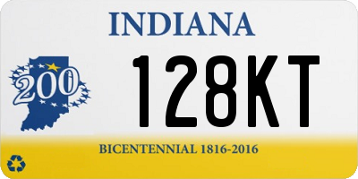 IN license plate 128KT