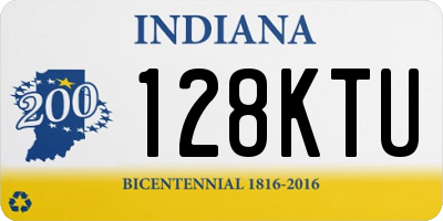 IN license plate 128KTU