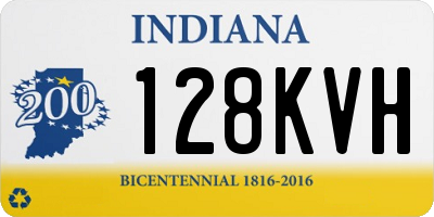 IN license plate 128KVH