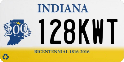 IN license plate 128KWT