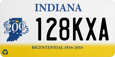 IN license plate 128KXA