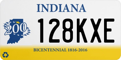 IN license plate 128KXE