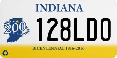 IN license plate 128LDO