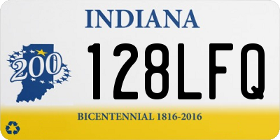 IN license plate 128LFQ