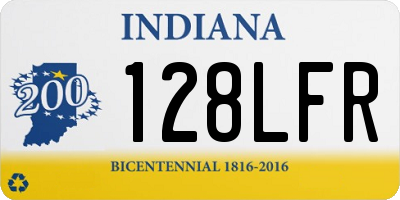IN license plate 128LFR