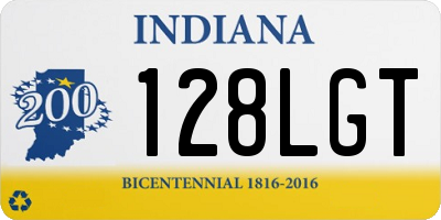 IN license plate 128LGT