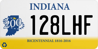 IN license plate 128LHF