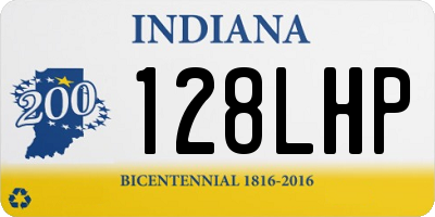 IN license plate 128LHP