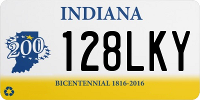IN license plate 128LKY